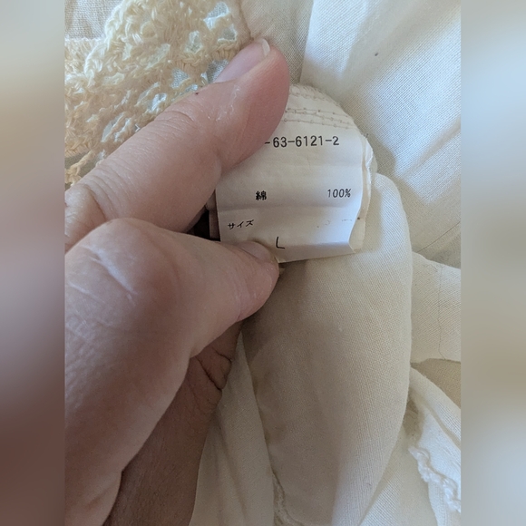 Vintage 100% Cinema Club Cotton Babydoll Top - Picture 5 of 6